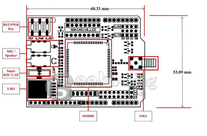 Схема подключения sim900d