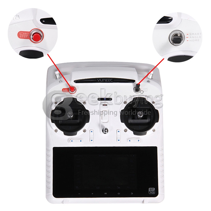 Yuneec Q500 Typhoon GPS Quadcopter 1080P 60FPS Camera 5.8GHz Android FPV Monitor RTF with Dual Battery 8GB Card