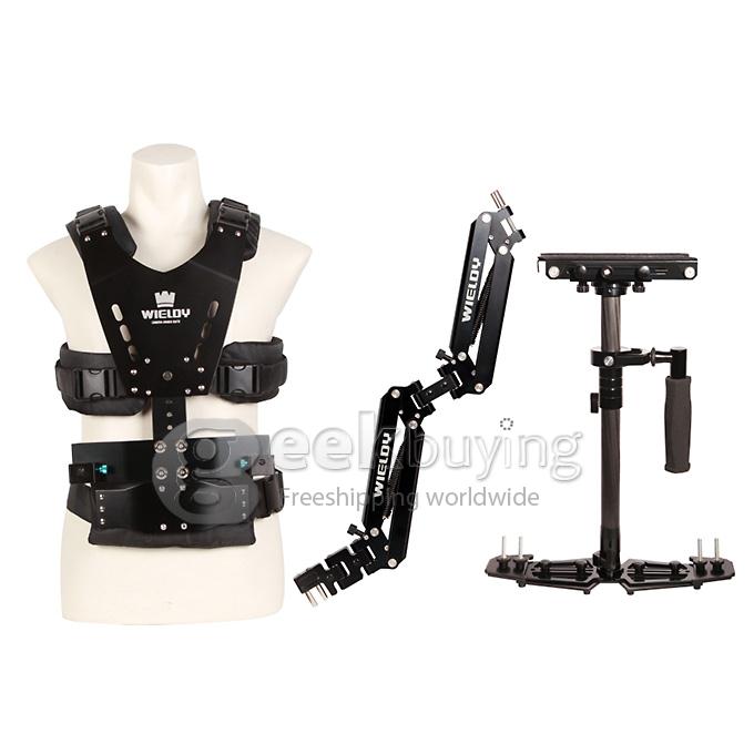 Wieldy HD2600 1-7.5kg Steadicam I Vest + Dual Arm Systems + Handheld Stabilizer for Video Camera DSLR