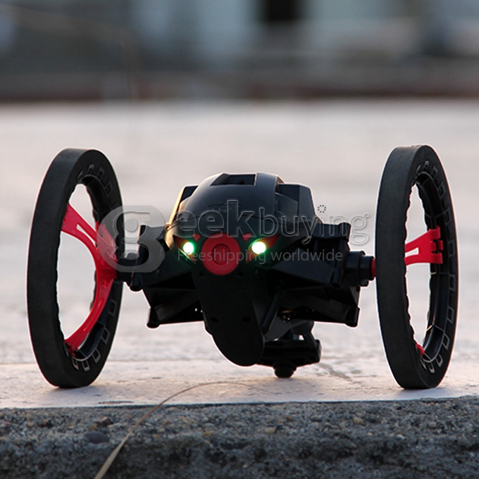 Super Cool Bounce Car BeastRoller MiniDrone RC Robot 2.4G 8 Channels Mini Drone Jump 80cm - Black