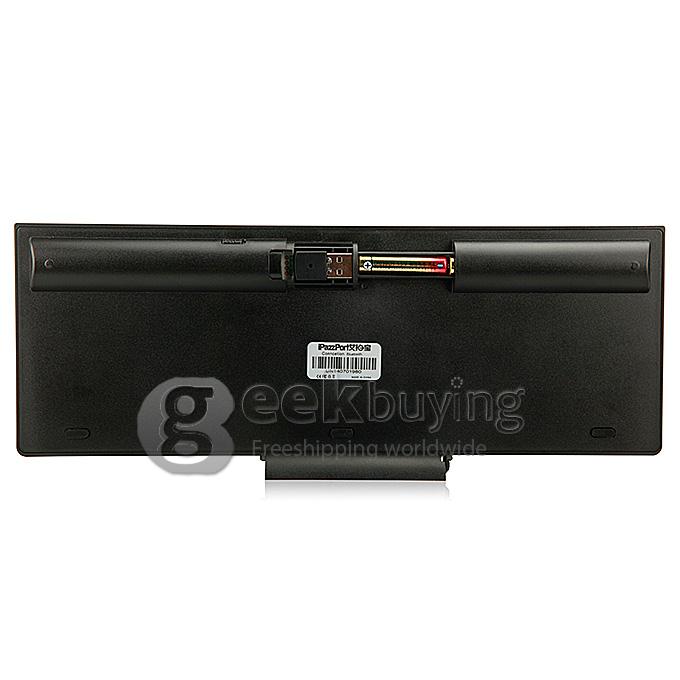 iPazzPort KP-810-35BTT Bluetooth Multi-Media Keyboard for Windows/Android/iOS OS/Mac OS - Black