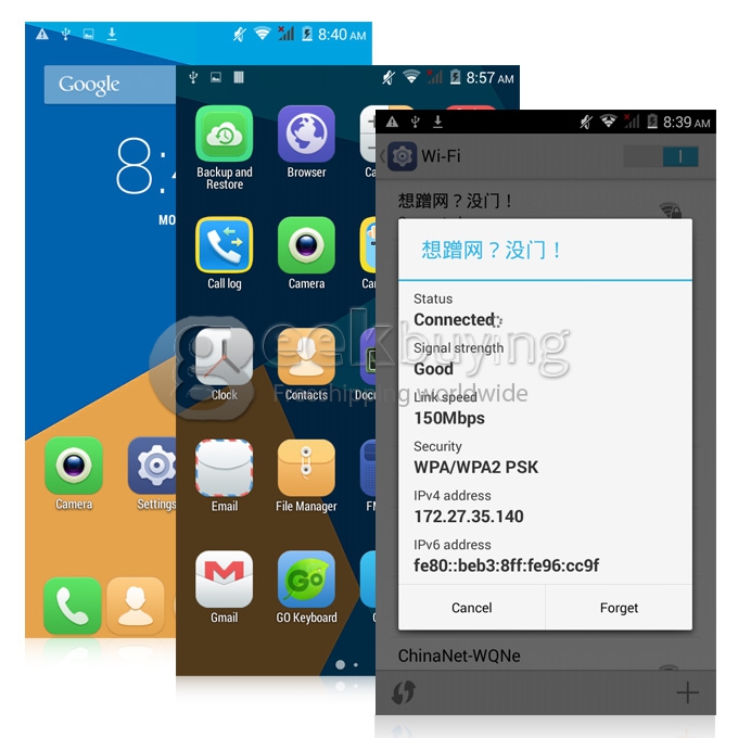 DOOGEE DG750 IRON BONE 4.7 Inch Android 4.4 Smartphone MTK6592 Octa Core 1GB RAM 8GB ROM 8.0MP 3G/GPS - White