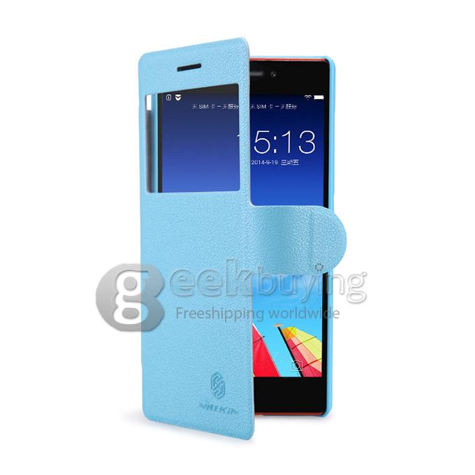 [HK Stock]Nillkin Fresh Series PolyCarbonate Flip Stand Leather Case for Lenovo VIBE X2 - Blue