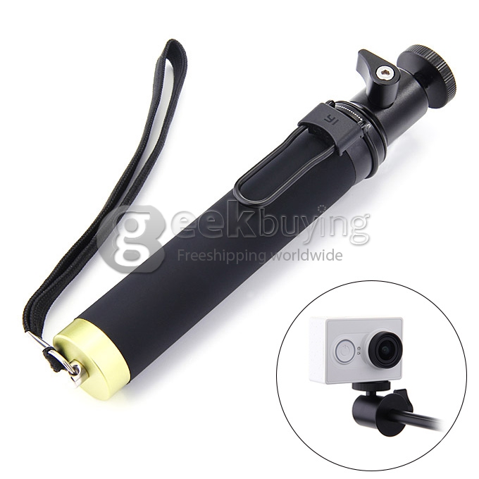 [Spain Stock] Xiaomi Yi Action Camera WiFi 16MP 1080P 60FPS Ambarella A7LS 155 Degree Wide Lens Bluetooth 40M Diving AV Out with Monopod - White (Travel)