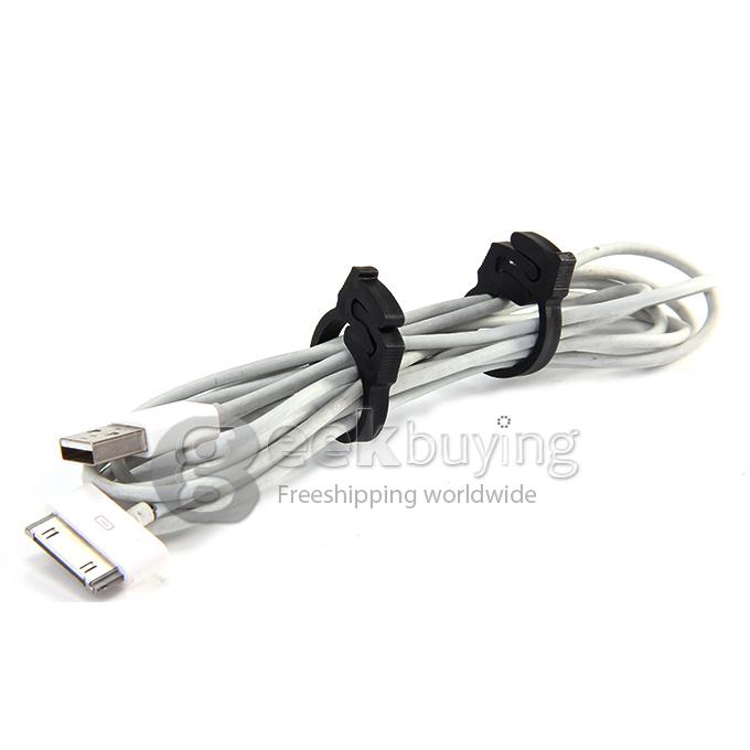 Cord Ring Plastic Clamp Tie Groups Cords Together Avoids Tangles