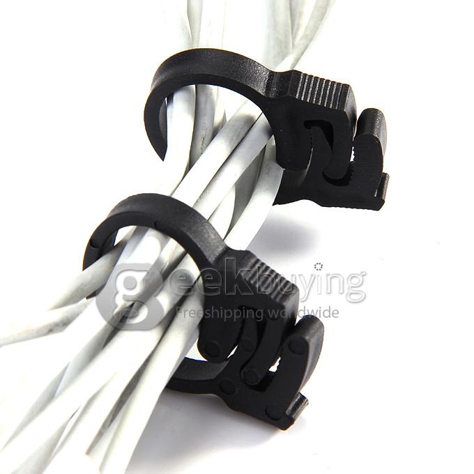 Cord Ring Plastic Clamp Tie Groups Cords Together Avoids Tangles