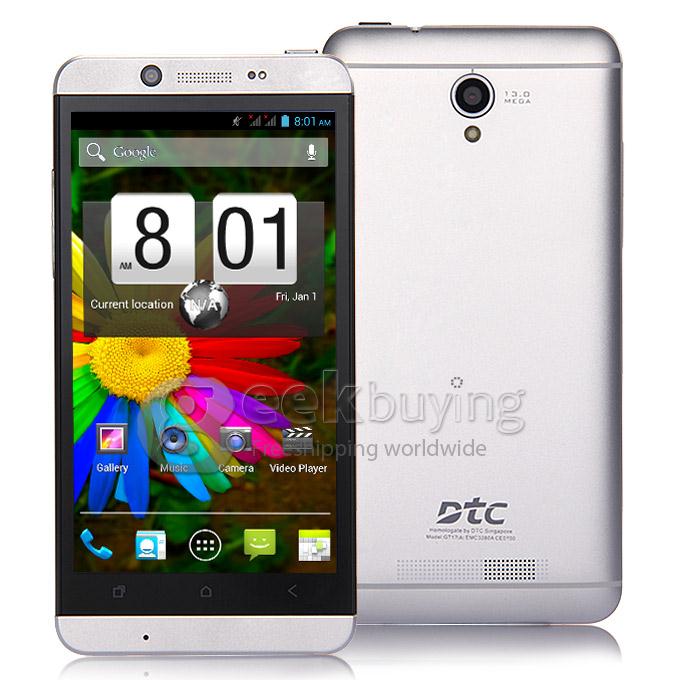 DTC GT17 4.7Inch 1280x720 MTK6582 Quad Core 1.3GHz Smartphone 1G+8G 8.0MP Camera Android 4.2 HD Screen - White