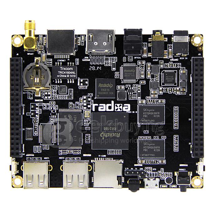 New Radxa Rock Pro Main Board ARM Cortex-A9 Processor Wifi Anternna 8GB Nand Flash On-board