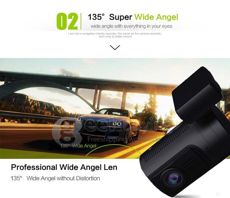Mini 0806 1296P Ambarella A7LA50 Support 256G Car DVR Camera Video Recorder G-sensor Night Vision - Black