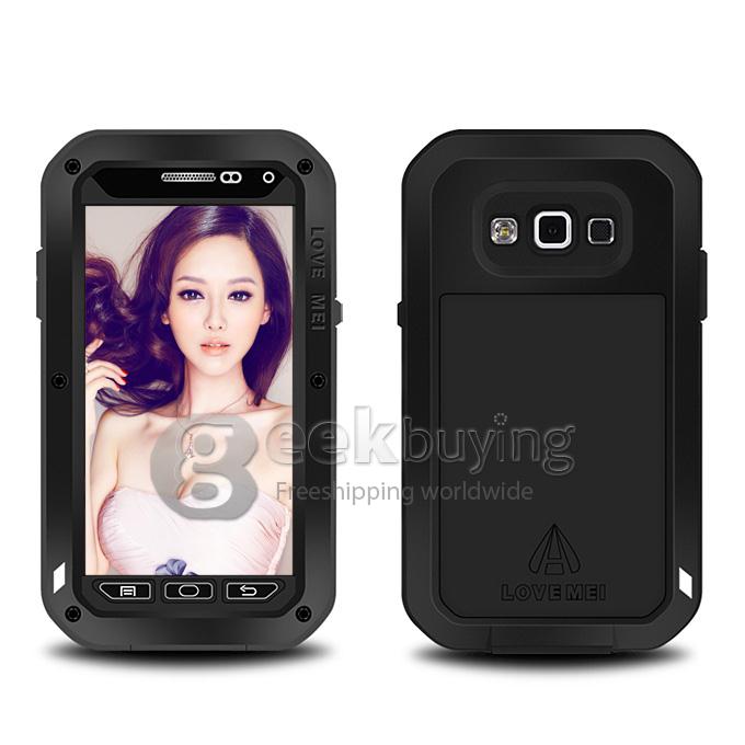 LOVE MEI Powerful Dirt/Shockproof Protective Case With Corning Gorilla Glass for Samsung Galaxy A5 - Black