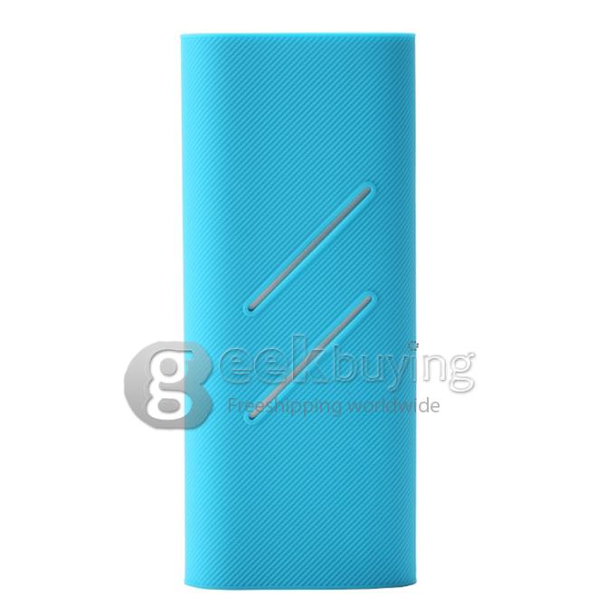 Original Xiaomi 16000mAh Power Bank Silicone Case Charger Protector Cover Skin - Blue