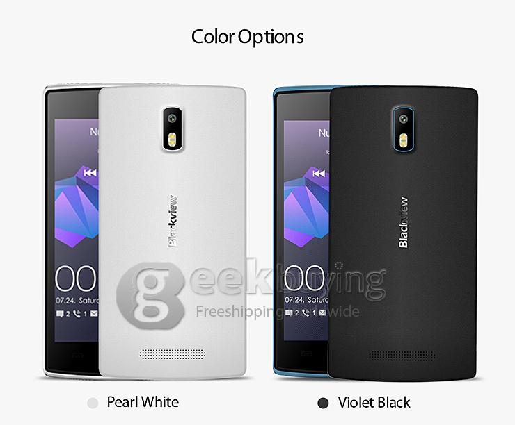 Blackview Breeze 4.5inch IPS MTK6582M Quad Core 1.3GHz Smartphone Android 4.4 OS 1GB RAM 8GB ROM 8.0MP Smart Wake- Black