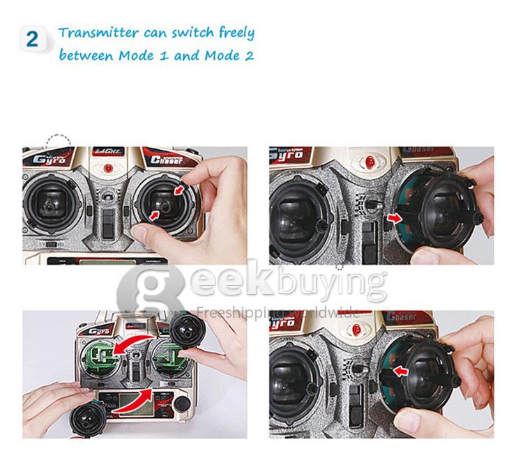JJRC H12C Headless Mode 2.4GHz 4CH RC Quadcopter 6 Axis Gyroscope 360 Degree Stumbling RTF UFO without Camera - Golden