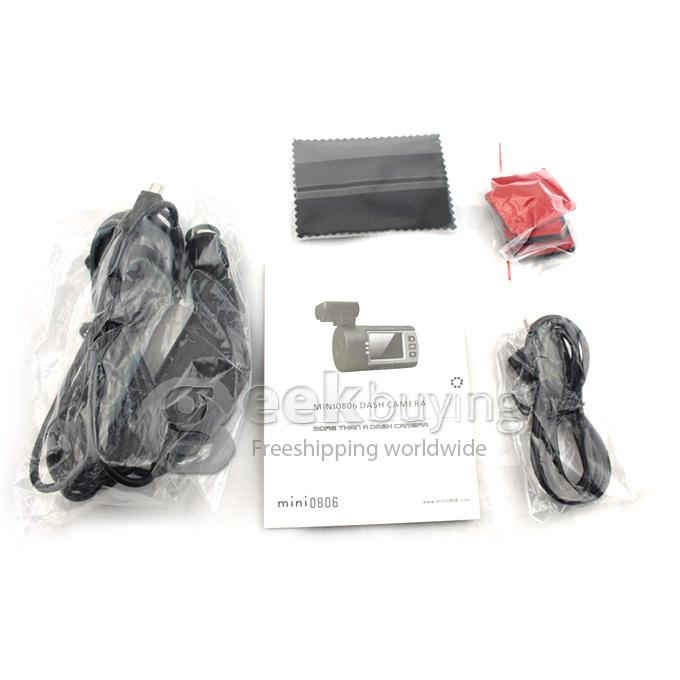 Mini 0806 1296P Ambarella A7LA50 Support 256G Car DVR Camera Video Recorder G-sensor Night Vision - Black