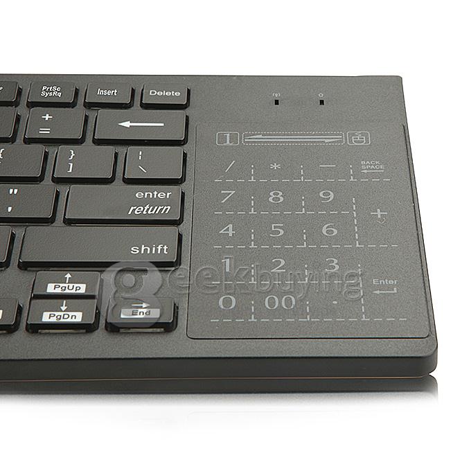 iPazzPort KP-810-35BTT Bluetooth Multi-Media Keyboard for Windows/Android/iOS OS/Mac OS - Black