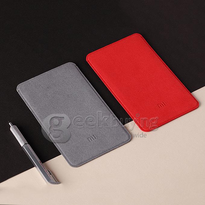 Original Xiaomi Perfect 5000mAh Power Bank Microfiber Case Charger Protector Cover Skin - Grey