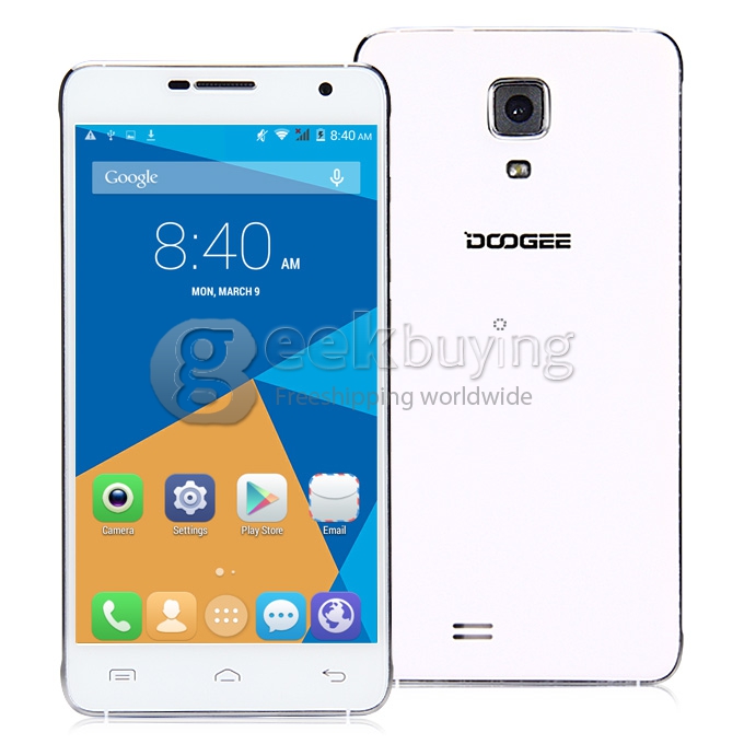 DOOGEE DG750 IRON BONE 4.7 Inch Android 4.4 Smartphone MTK6592 Octa Core 1GB RAM 8GB ROM 8.0MP 3G/GPS - White