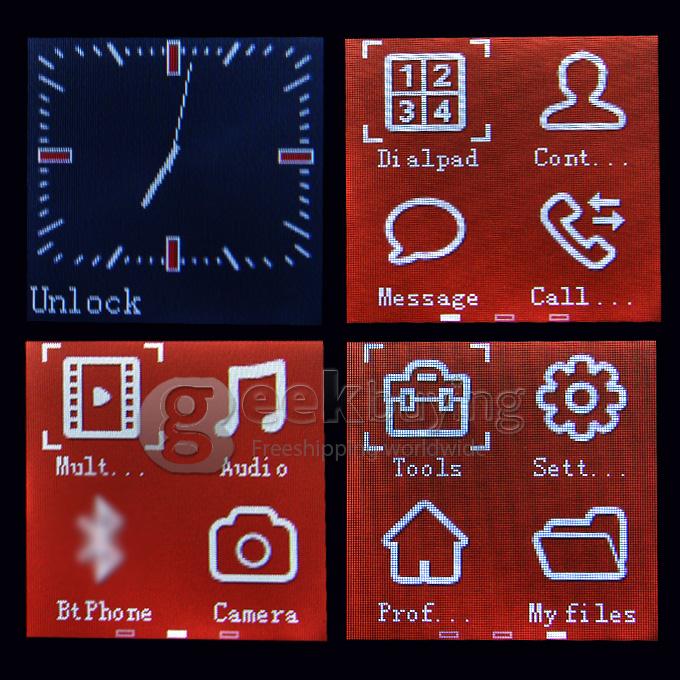 Atongm W003 Smart Watch Phone 1.44 Inch Touch Screen Bluetooth Camera FM - Black