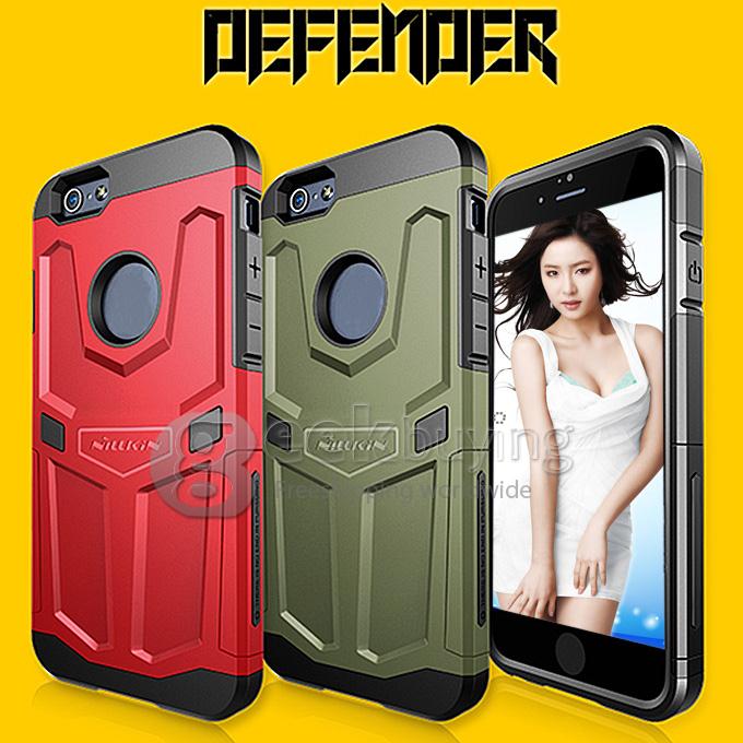 Nillkin Defender Series Protective Cover Shell Bumper PC TPU Case for iPhone 6 Plus - Red