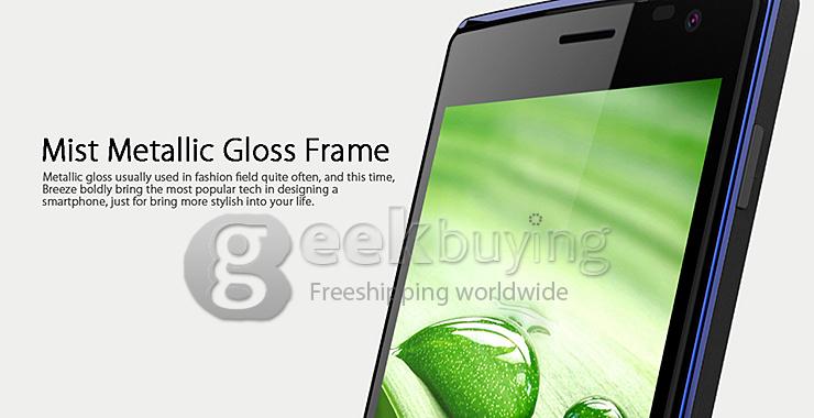 Blackview Breeze 4.5inch IPS MTK6582M Quad Core 1.3GHz Smartphone Android 4.4 OS 1GB RAM 8GB ROM 8.0MP Smart Wake- Black