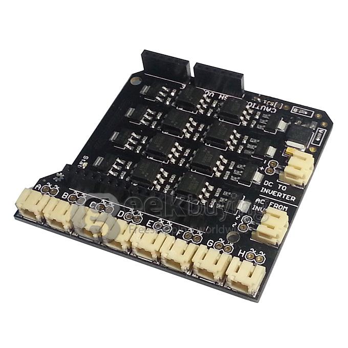 EL Shield EL Wire Controller 3.3V 8Channels for UNO&Mega2560 - DT Studio