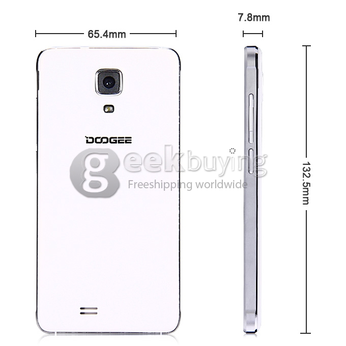 DOOGEE DG750 IRON BONE 4.7 Inch Android 4.4 Smartphone MTK6592 Octa Core 1GB RAM 8GB ROM 8.0MP 3G/GPS - White