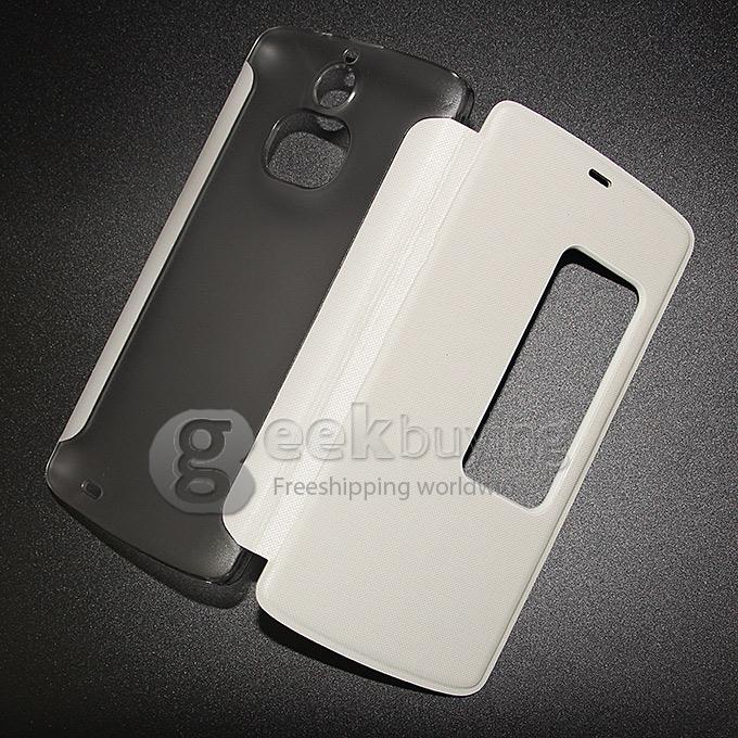 Original View Style Flip Cover Protective Case for Kingzone Z1 4G Smartphone - White
