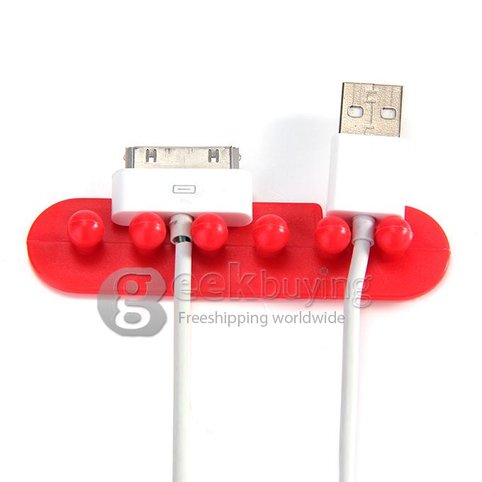 2x Convenient Wire Cord Cable Tidy Plug Holder Drop Clip Organizer Line Fixer Divider Ties