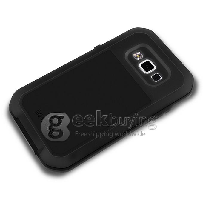 LOVE MEI Krachtige vuil / schokbestendig beschermhoes met Corning Gorilla Glass voor Samsung Galaxy A5 - zwart