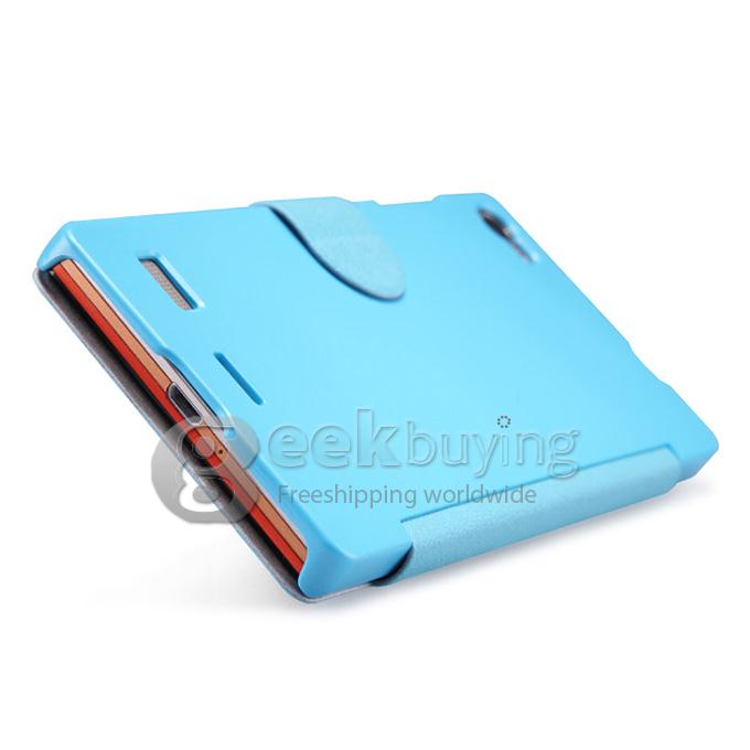[HK Stock]Nillkin Fresh Series PolyCarbonate Flip Stand Leather Case for Lenovo VIBE X2 - Blue