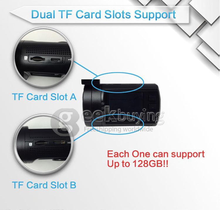 Mini 0806 1296P Ambarella A7LA50 Support 256G Car DVR Camera Video Recorder G-sensor Night Vision - Black