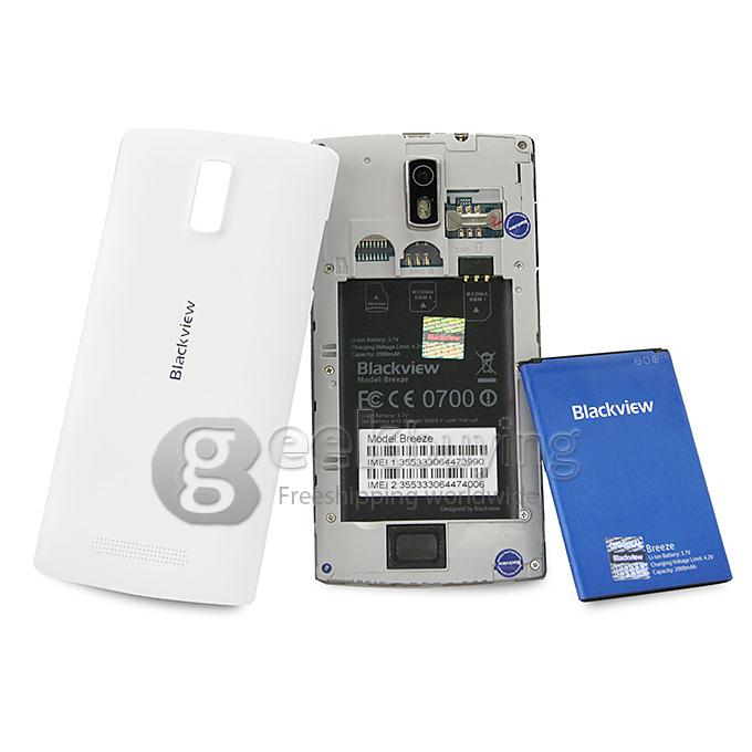 Blackview Breeze 4.5inch IPS MTK6582M Quad Core 1.3GHz Smartphone Android 4.4 OS 1GB RAM 8GB ROM 8.0MP Smart Wake- White