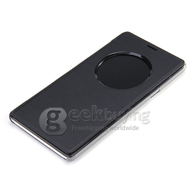 Protective PU Leather Hard Flip Cover Shell for MLAIS M52 Smartphone - Black