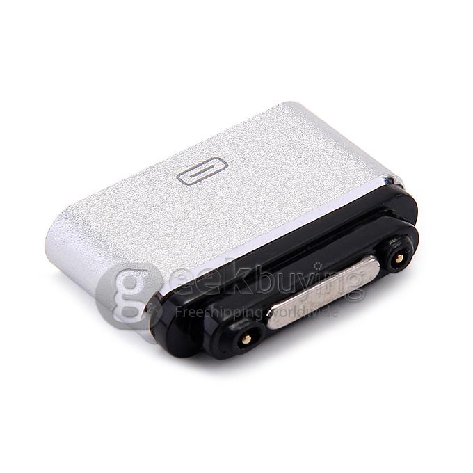 New Aluminum Micro USB Cable To Magnetic Charger Adapter Converter For Sony Xperia - Silver