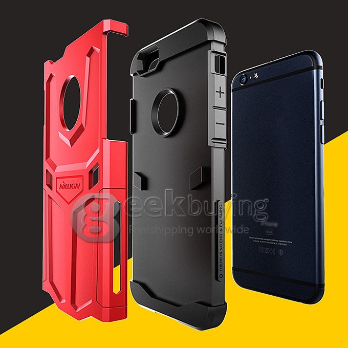 Nillkin Defender Series Protective Cover Shell Bumper PC TPU Case for iPhone 6 Plus - Red