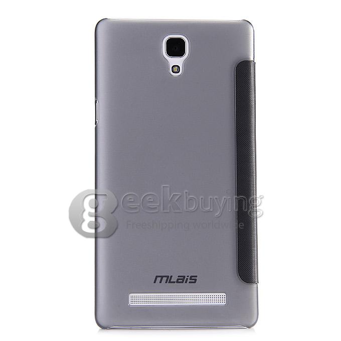 Protective PU Leather Hard Flip Cover Shell for MLAIS M52 Smartphone - Black