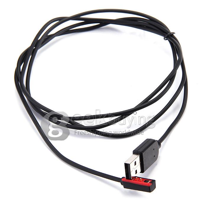 Portable Charging Charger Cable for Pebble Steel 2 Gen Smartwatch - Black