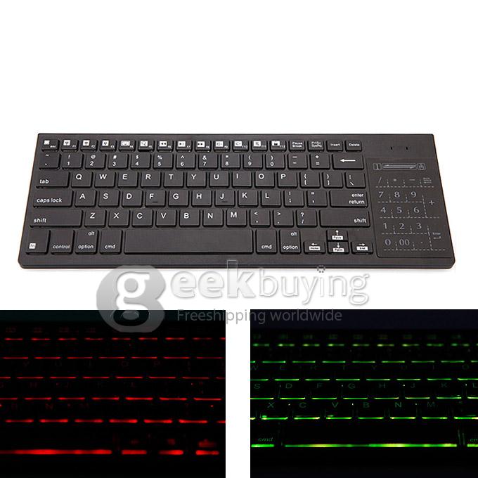 iPazzPort KP-810-35BTT Bluetooth Multi-Media Keyboard for Windows/Android/iOS OS/Mac OS - Black