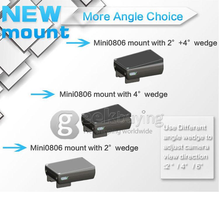 Mini 0806 1296P Ambarella A7LA50 Support 256G Car DVR Camera Video Recorder G-sensor Night Vision - Black