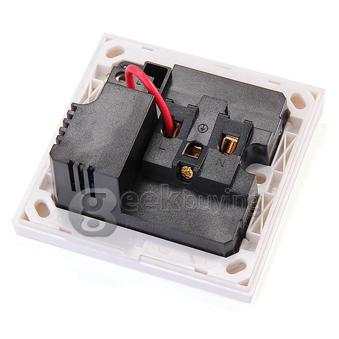 EU Plug Standard Dual USB 2A Wall Socket Outlet Charger USB Socket - White