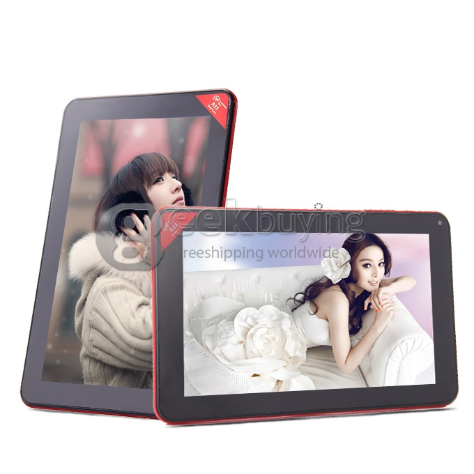 V90 9 inch Allwinner A33 Quad Core 1.5GHz 512MB/8G ROM Dual Cameras Wifi BT OTG Tablet PC - Red