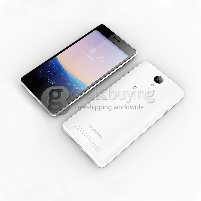 OUKITEL Original Pure 5.0Inch Android 5.0 MTK6582 Quad Core 1.3GHz SmartPhone 1GB+8GB 8.0MP 3G/GPS IPS QHD Screen -White