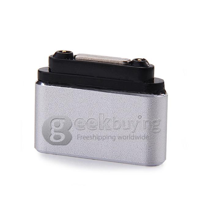 New Aluminum Micro USB Cable To Magnetic Charger Adapter Converter For Sony Xperia - Silver