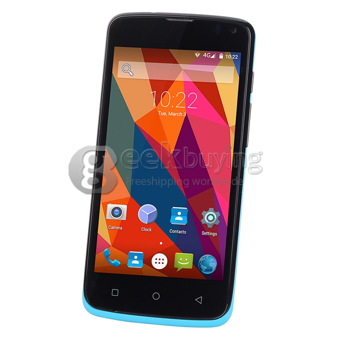 Elephone G2 4.5inch FDD-LTE 4G 64-Bit Android 5.0 Phone MTK6732 Quad Core 1.3GHz 8.0MP 1GB 8GB Smartphone - Blue