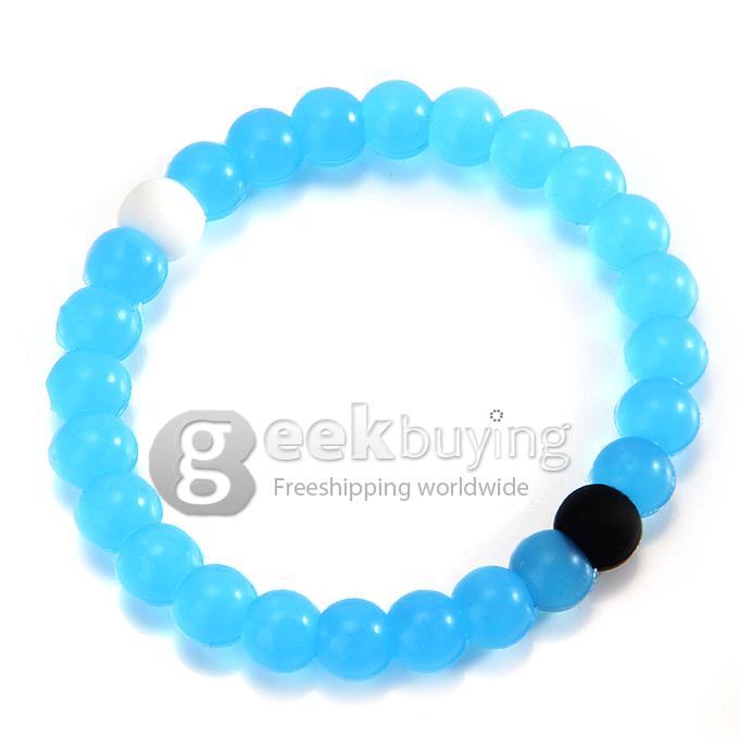 Lokai Crystal Style Lucky Bracelets Bead Mud from Dead Sea & Water from MT Everest - Blue