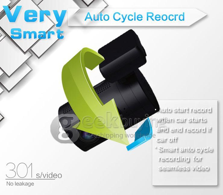 Mini 0806 1296P Ambarella A7LA50 Support 256G Car DVR Camera Video Recorder G-sensor Night Vision - Black