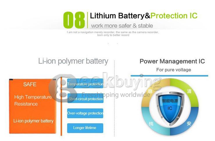 Mini 0806 1296P Ambarella A7LA50 Support 256G Car DVR Camera Video Recorder G-sensor Night Vision - Black