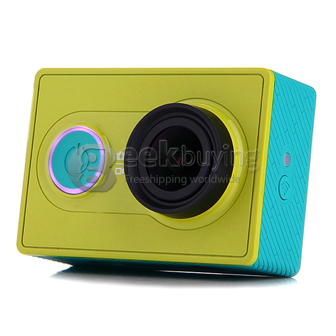 Xiaomi Yi Xiaoyi Action Camera Bundle Deal with Spare Battery + Dual Charger + Lens Cap + Tripod Adapter - Green (Basic)