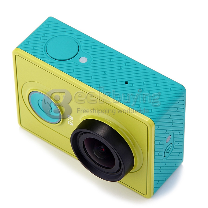 Xiaomi Yi Xiaoyi Action Camera Bundle Deal with Spare Battery + Dual Charger + Lens Cap + Tripod Adapter - Green (Basic)