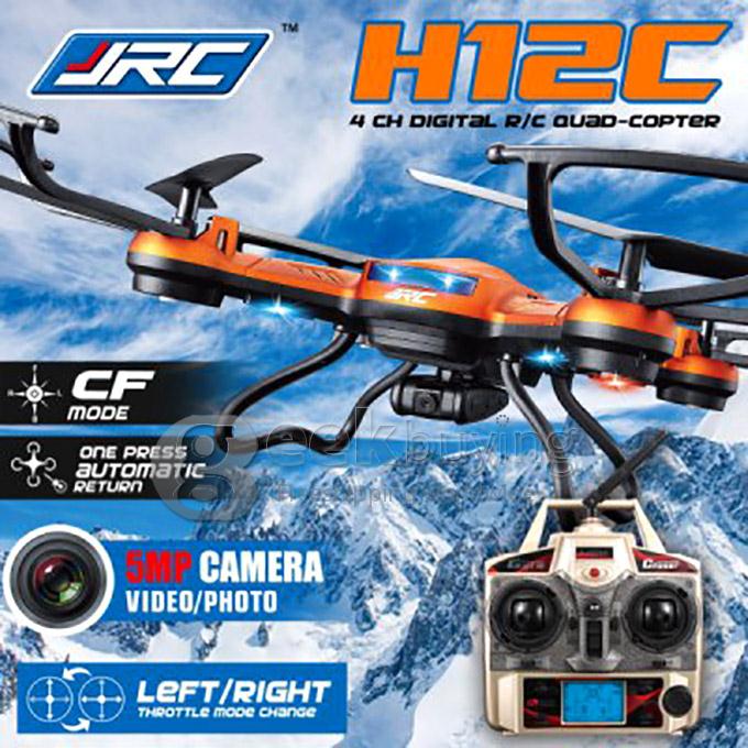 JJRC H12C Headless Mode 2.4GHz 4CH RC Quadcopter 6 Axis Gyroscope 360 Degree Stumbling RTF UFO without Camera - Golden
